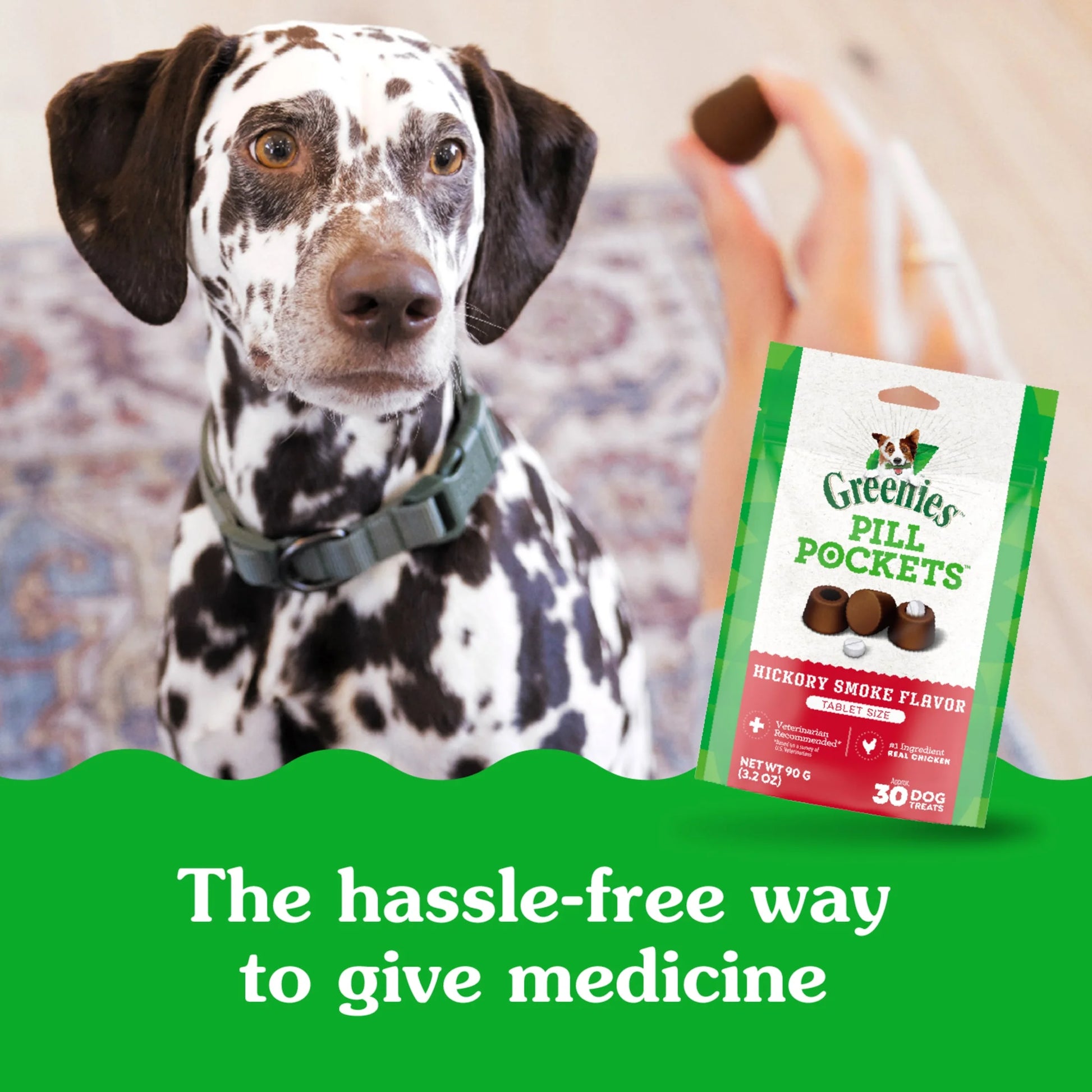 Pill Pockets for Dogs Hickory Smoke Large, Capsule Size Soft Dog Treats, 7.9 Oz (30 Pk)